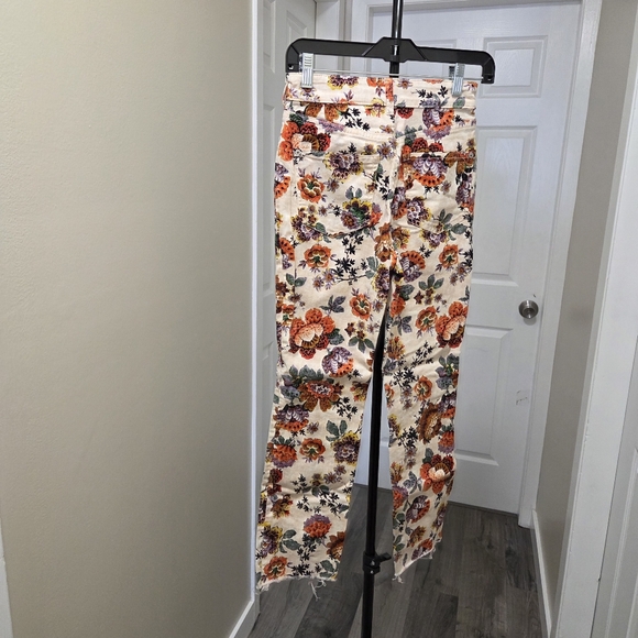 Anthropologie Pilcro High-rise Floral Ankle Slim Straight Jeans - Picture 6 of 9